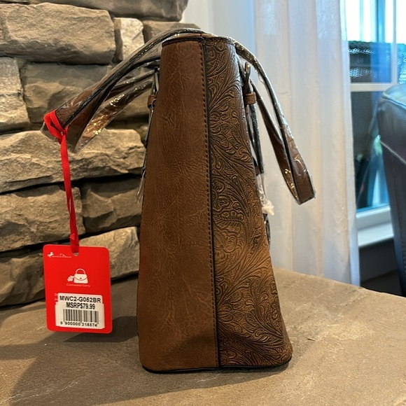 COPY - 2 IN ONE SET! Montana West concealed carry tote & handbag,embossed vegan… - Picture 5 of 16